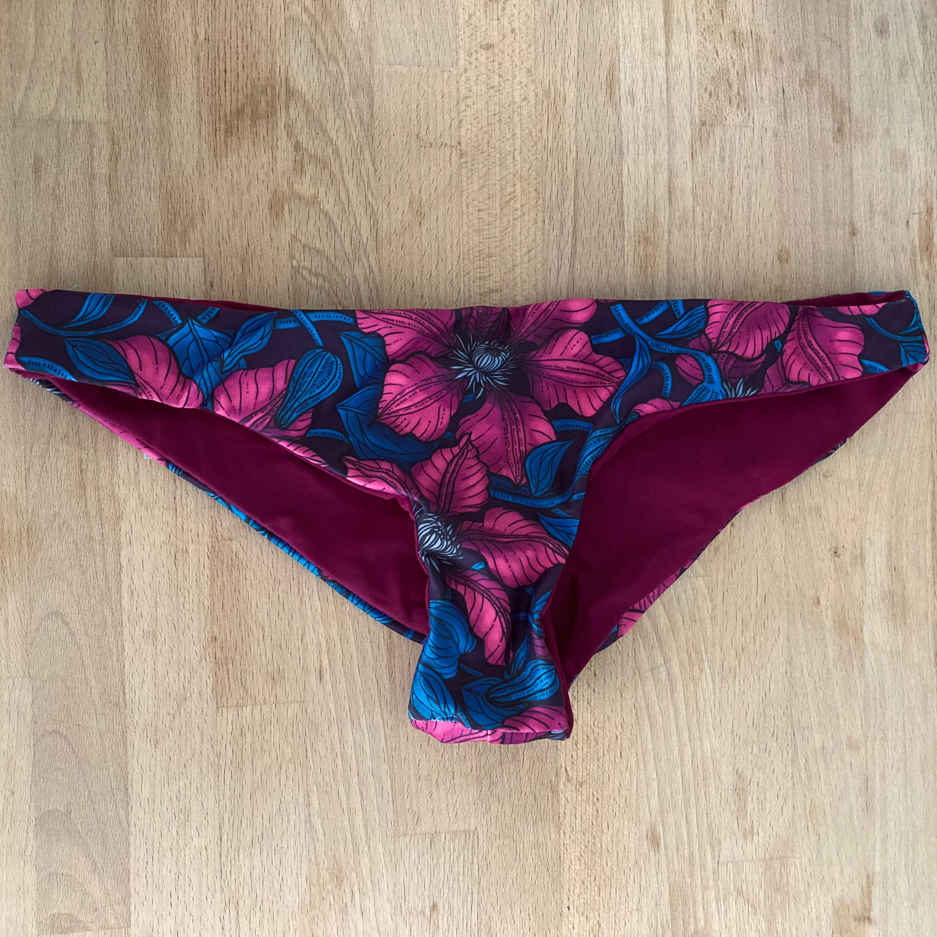 Low-rise Cheeky Bottoms - Pink Clematis  - Size 10