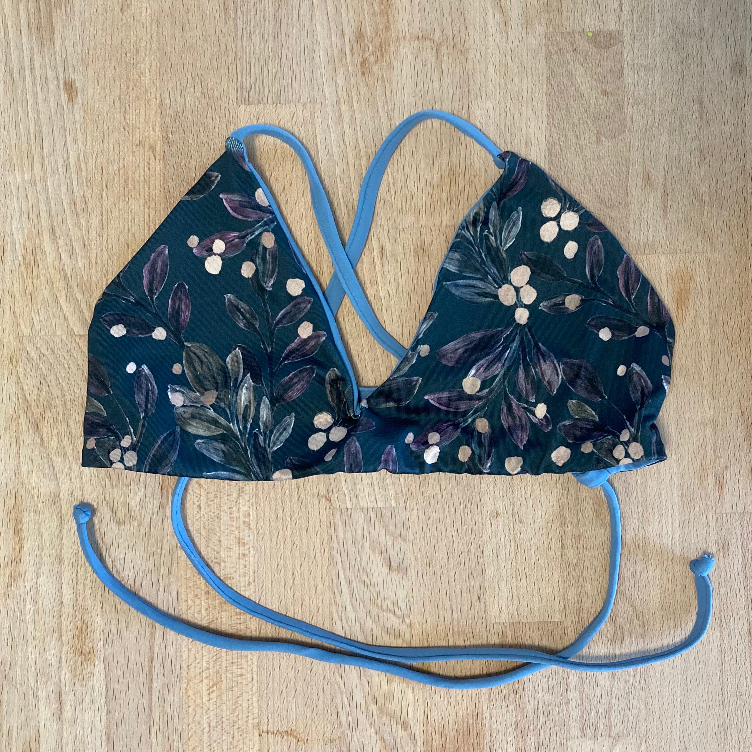 Rose Gold Holly - V Neck Cross Back Top - Small