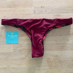 Load image into Gallery viewer, Low Rise Tanga Bottoms - Crimson Petals - Size 6
